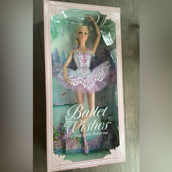 Rare Purple Tutu Ballet Wishes Pink Label Barbie Collector Series Brand New NIB - Picture 4 of 5
